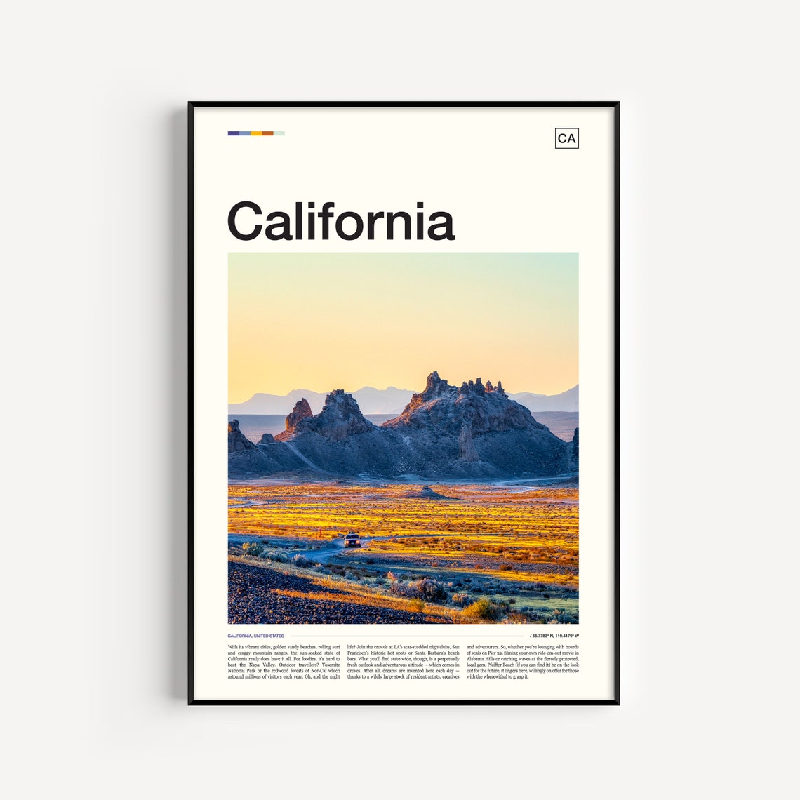 California Art California Poster California Wall Art California Print California Travel California Photo California Photography