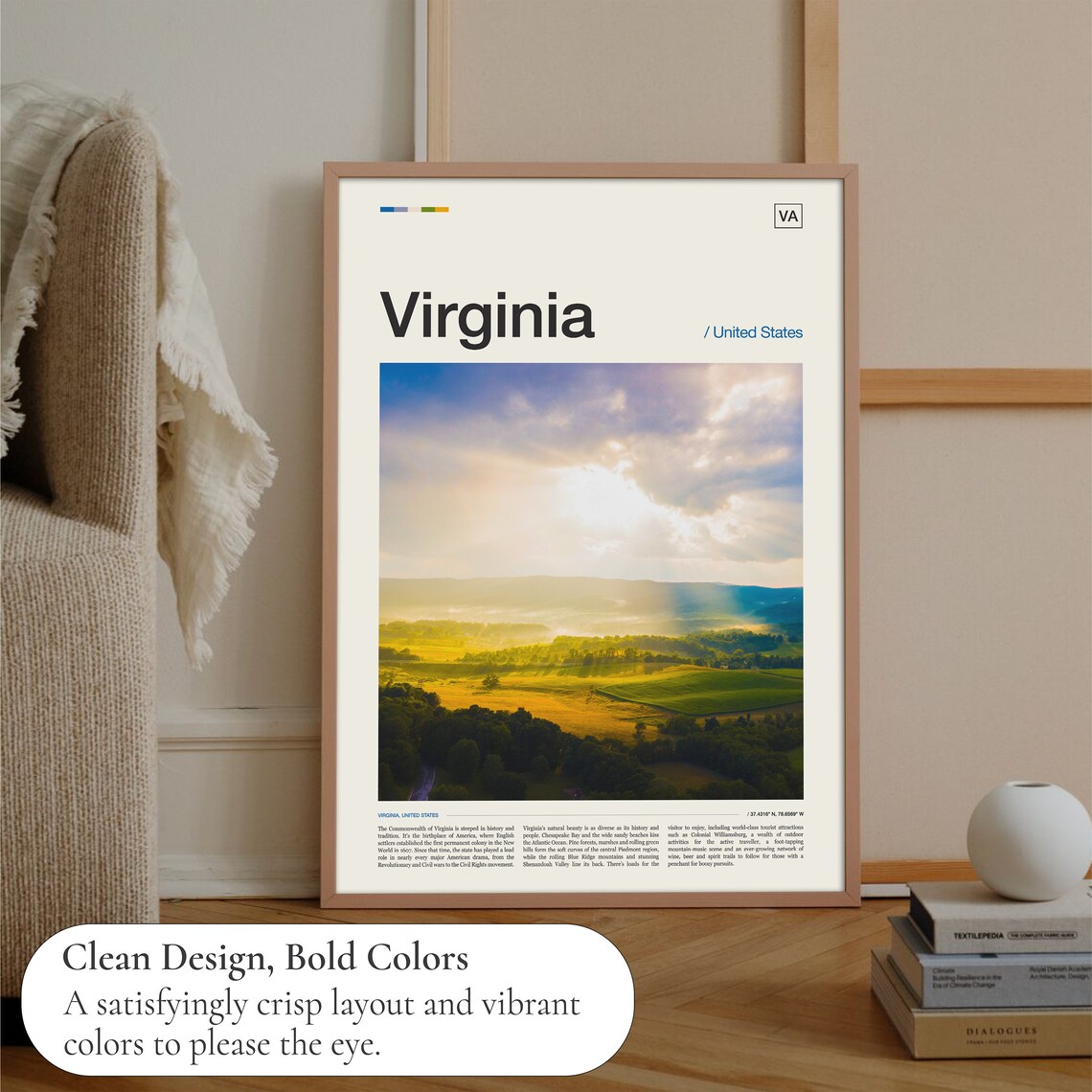 Virginia Travel Poster, Virginia Wall Art Print - Image 3
