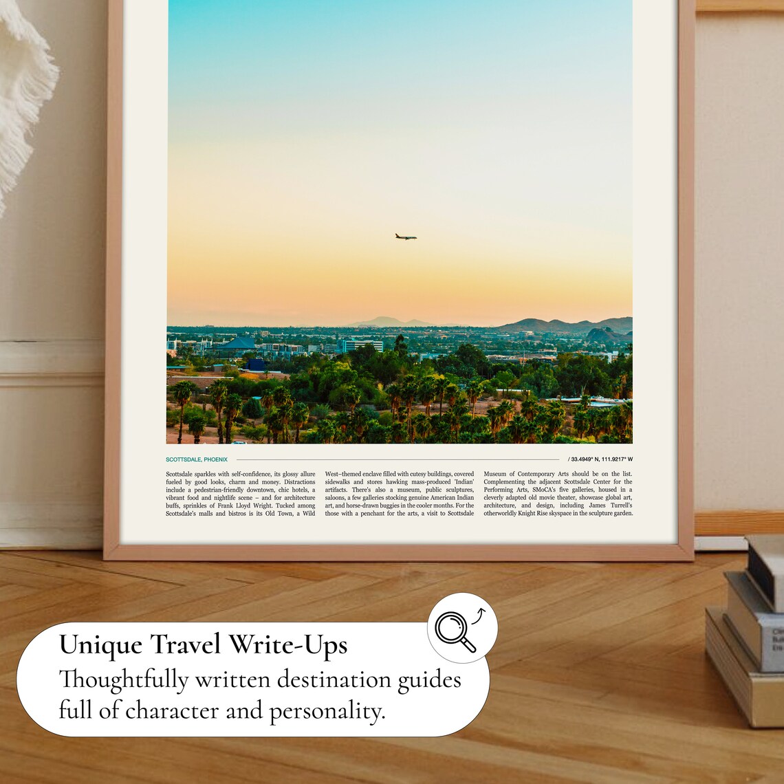 Scottsdale Phoenix Sunset Skyline Palms Desert City Travel Poster - Image 2