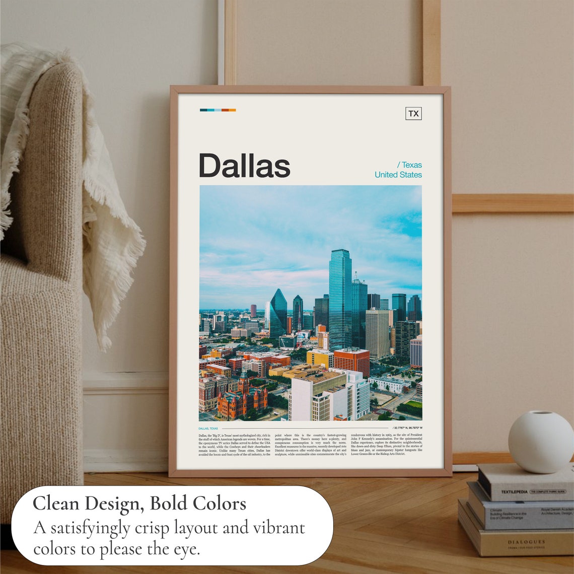 Dallas Print Dallas Poster Dallas Wall Art Dallas Art Print Dallas Photo Dallas Photography Dallas Decor Dallas Travel Print - Image 3