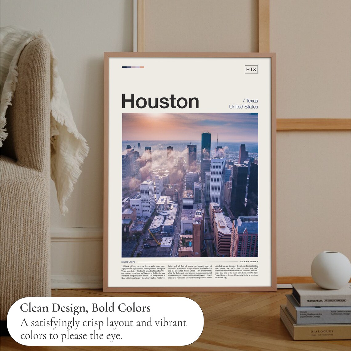 Houston Travel Poster, City Wall Art Print - Image 3