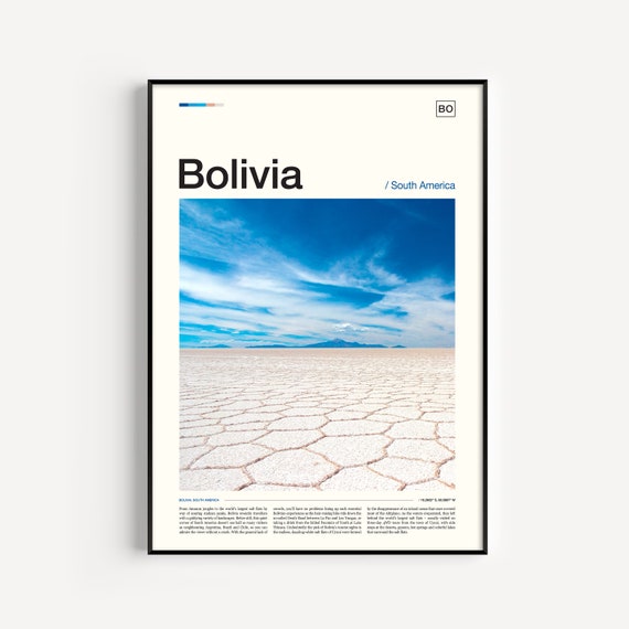 Bolivia Print Bolivia Poster Bolivia Wall Art Bolivia Art Print Bolivia Artwork Bolivia Photo Bolivia Travel Bolivia Photography
