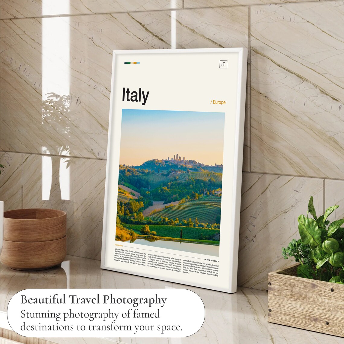 Italy Travel Poster, European Wall Art Print - Image 4