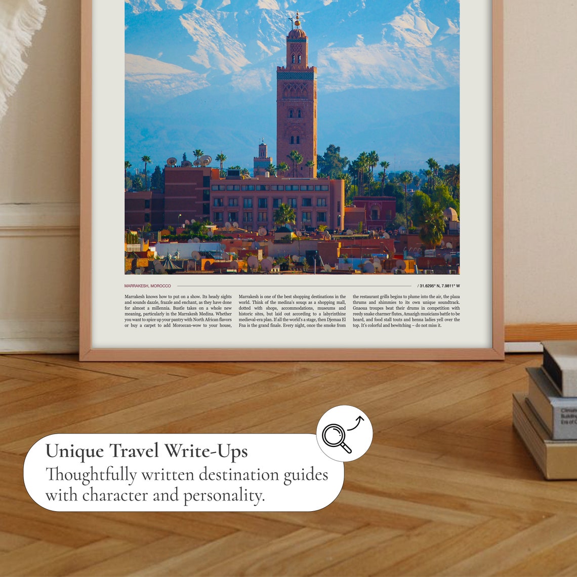 Marrakesh Morocco Koutoubia Mosque Atlas Mountains Photo Poster - Image 2