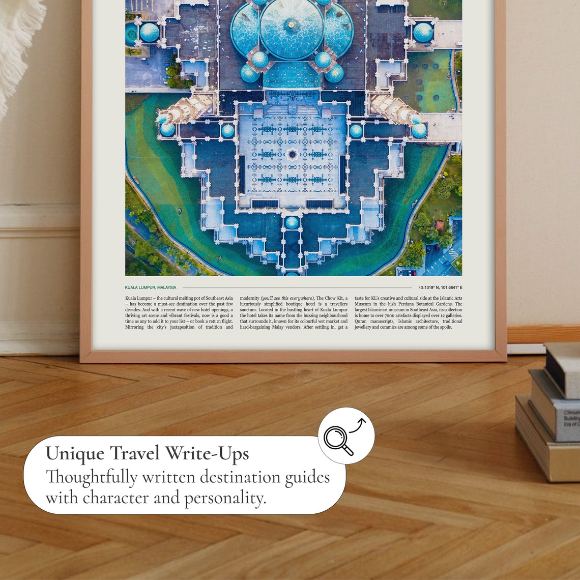 Kuala Lumpur Blue Domed Mosque Aerial Editorial Travel Poster - Image 2