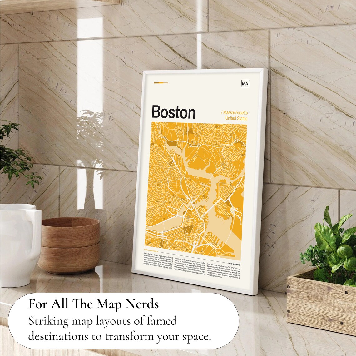 Boston Map Print, Boston Travel Poster - Image 4