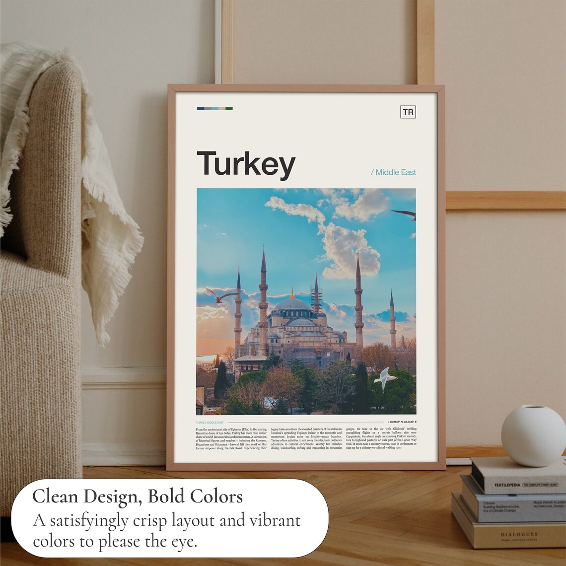 Turkey Blue Mosque Istanbul Sunset Skyline Editorial Travel Poster - Image 3