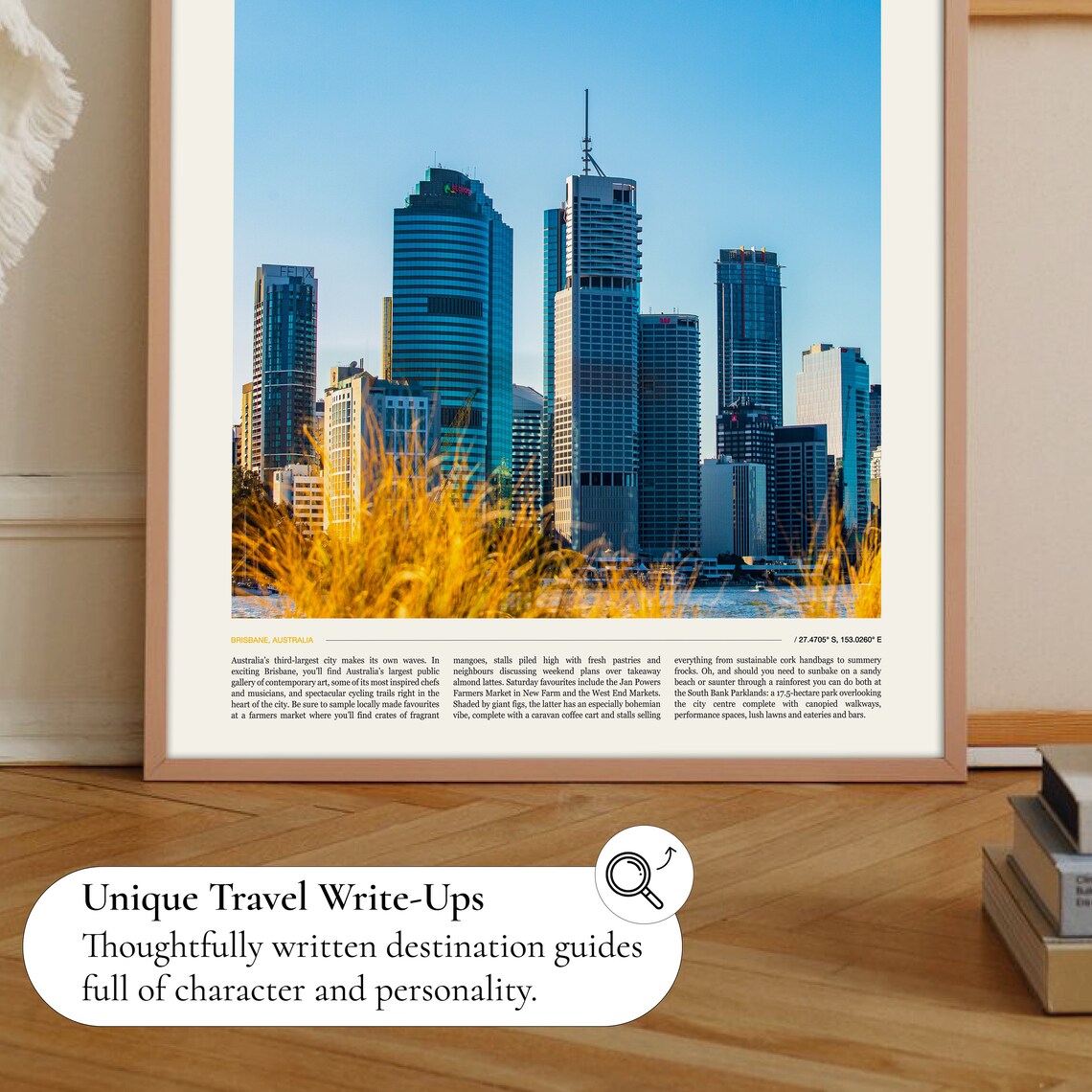Brisbane Australia City Skyline Photography Editorial Travel Poster - Image 2