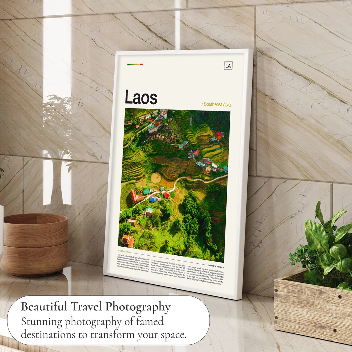 Laos Travel Art Print - Image 4