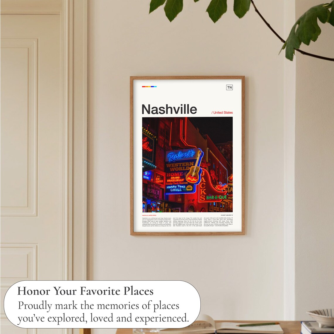 Nashville Travel Poster, Tennessee Wall Art - Image 5
