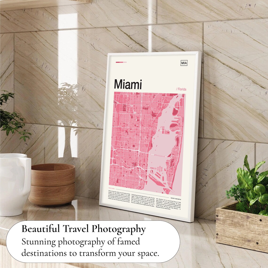 Miami Map Print, Travel Poster For Miami Decor - Image 4