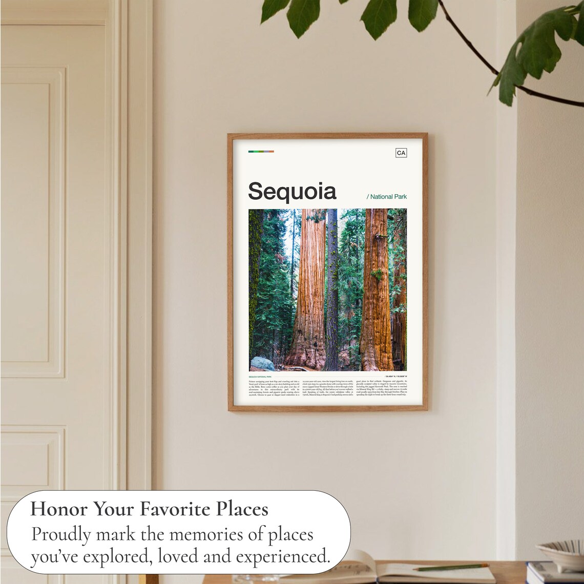 Sequoia National Park Travel Poster, Wall Art Print - Image 5