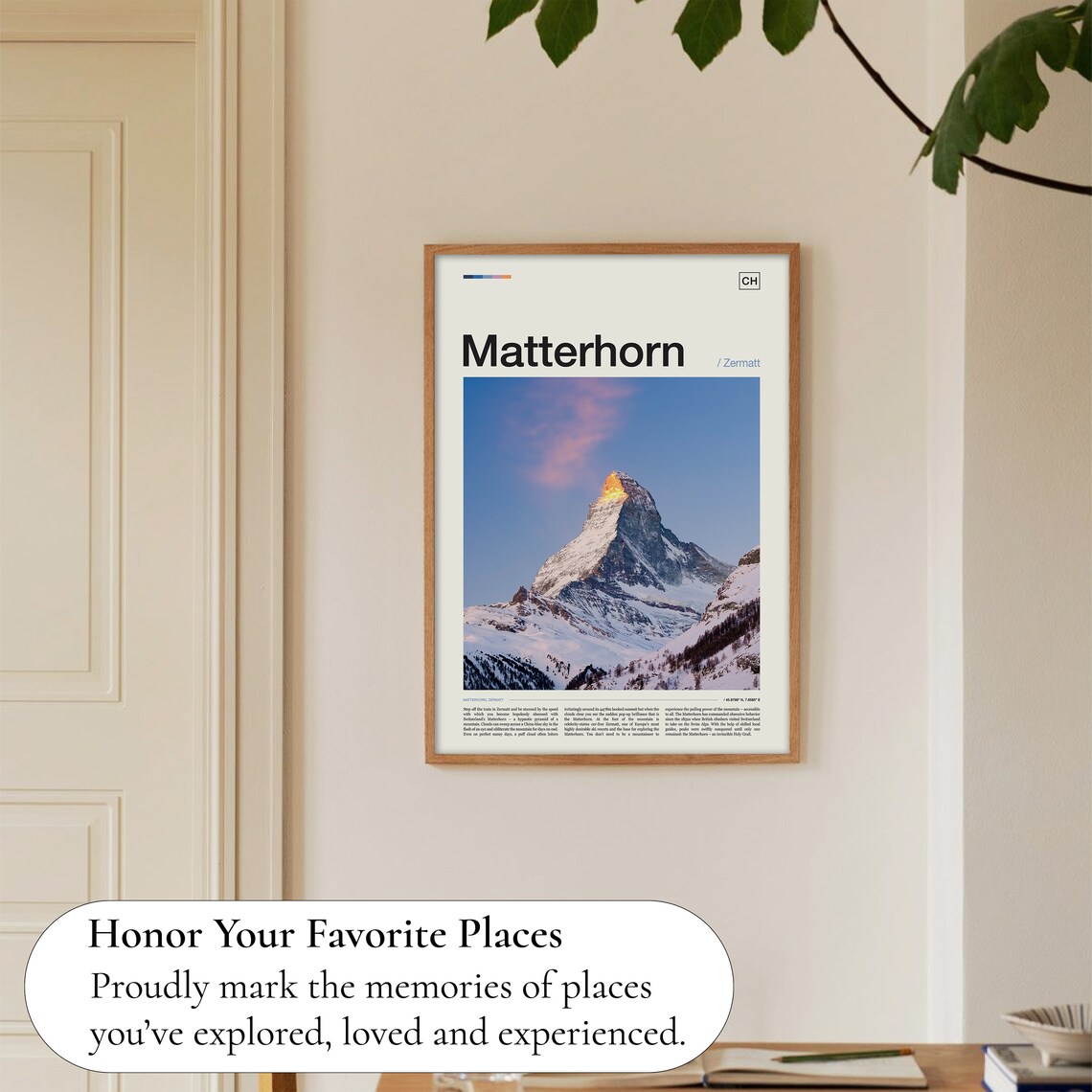 Matterhorn Travel Poster, Mountain Landscape - Image 5