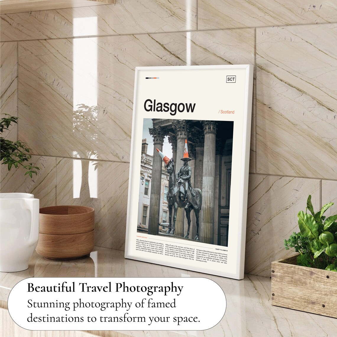 Glasgow Scotland Travel Poster - Image 4