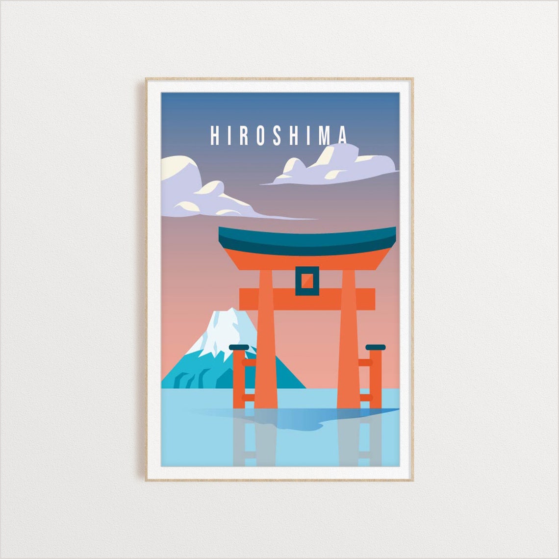 Hiroshima City Poster City Art City Wall Art City Print City Poster City Print Travel Gift Travel Illustration - Image 2