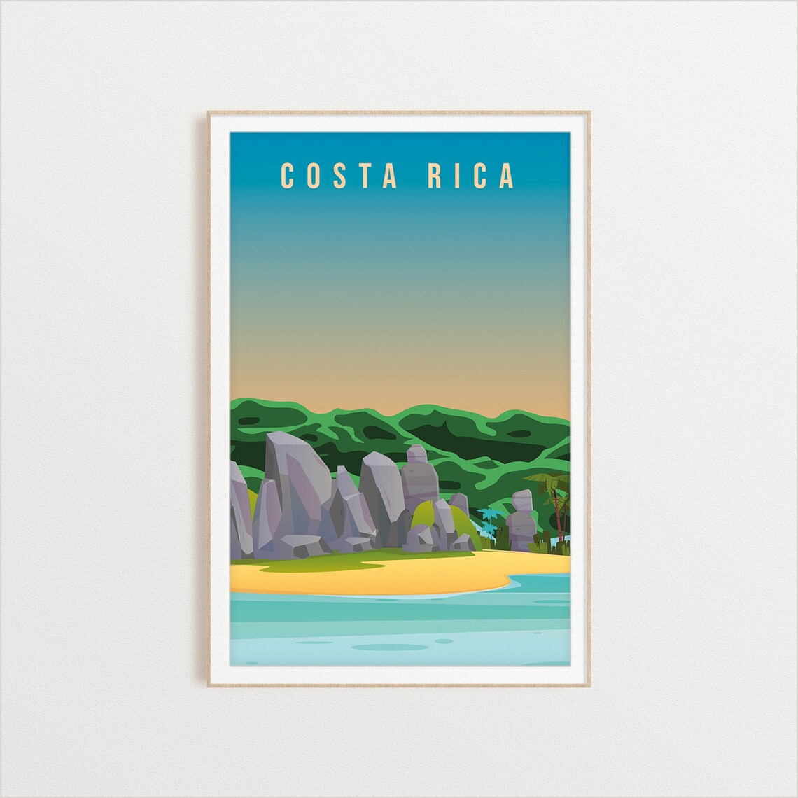 Costa Rica Travel Poster Art Print, Country Wall Art - Image 2