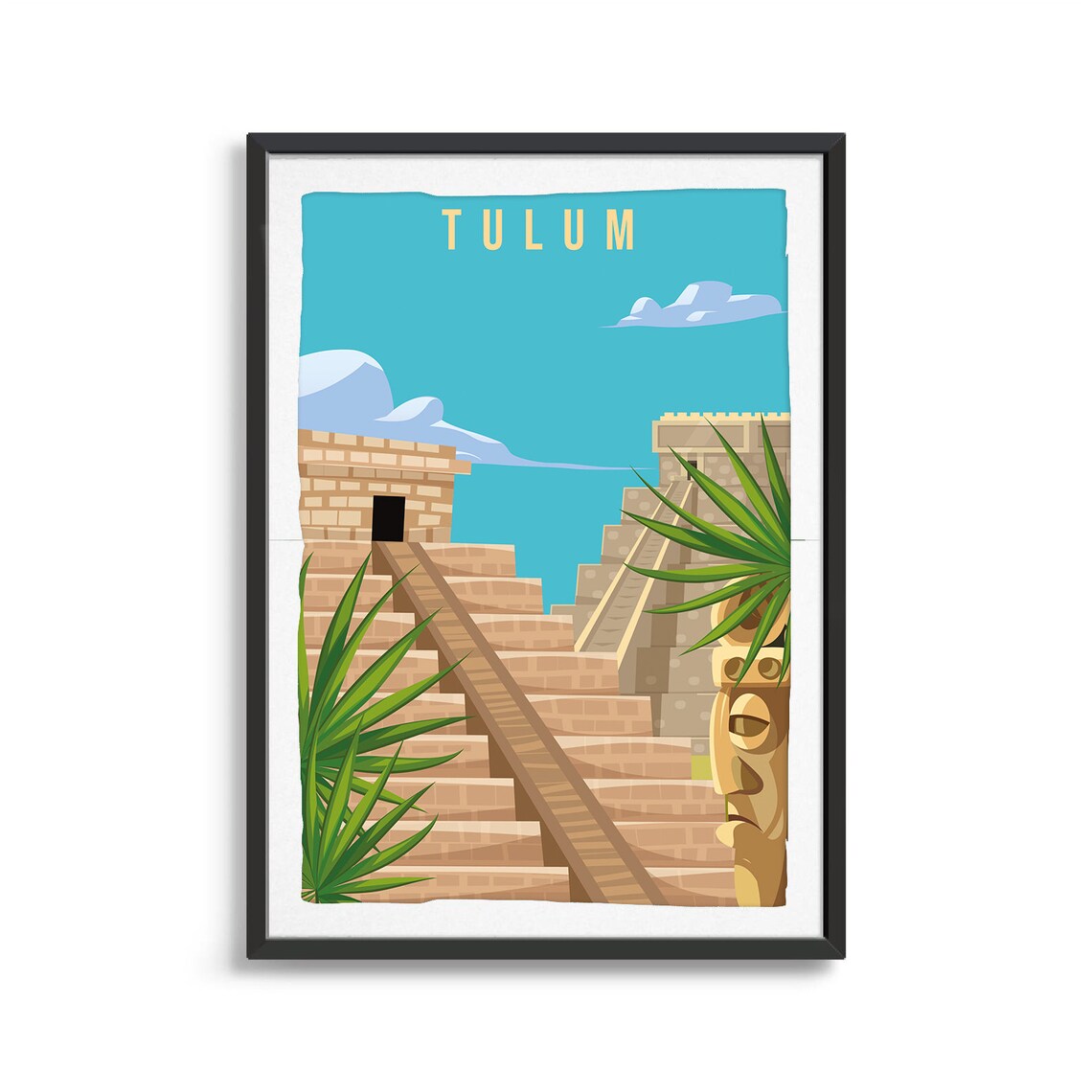 Tulum City Poster, Mexico Travel Illustration - Image 2