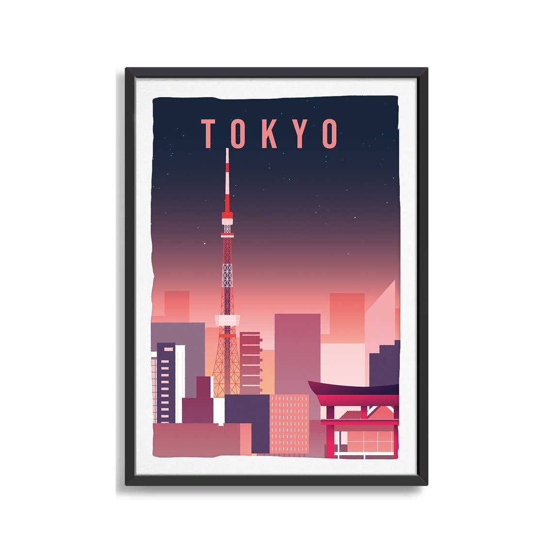 Tokyo City Poster City Art City Wall Art City Print World Print Country Poster Country Print Country Art Travel Illustration