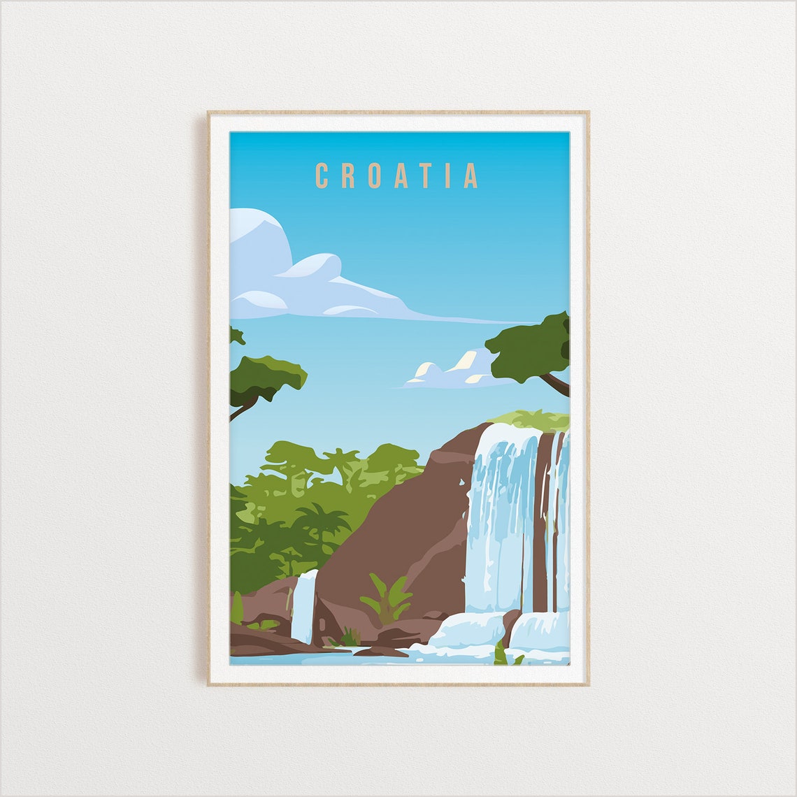 Croatia Country Poster Art City Wall Art Country Art Country Poster Country Print Country Art Croatia Travel Illustration - Image 2