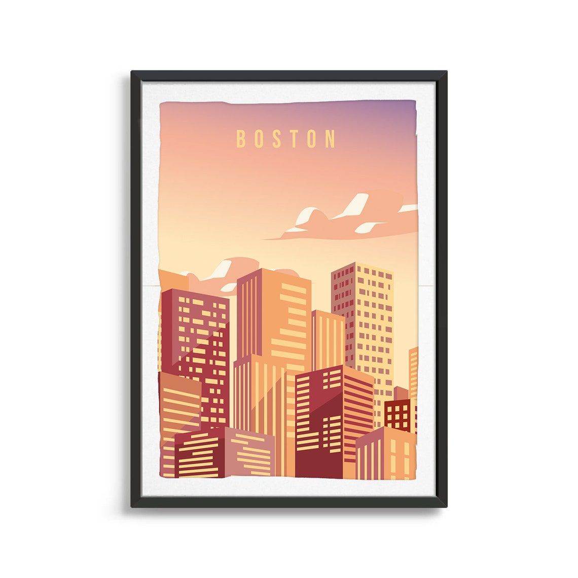Boston Country Poster Art City Wall Art Country Art Country Poster Country Print Country Art Boston Travel Illustration