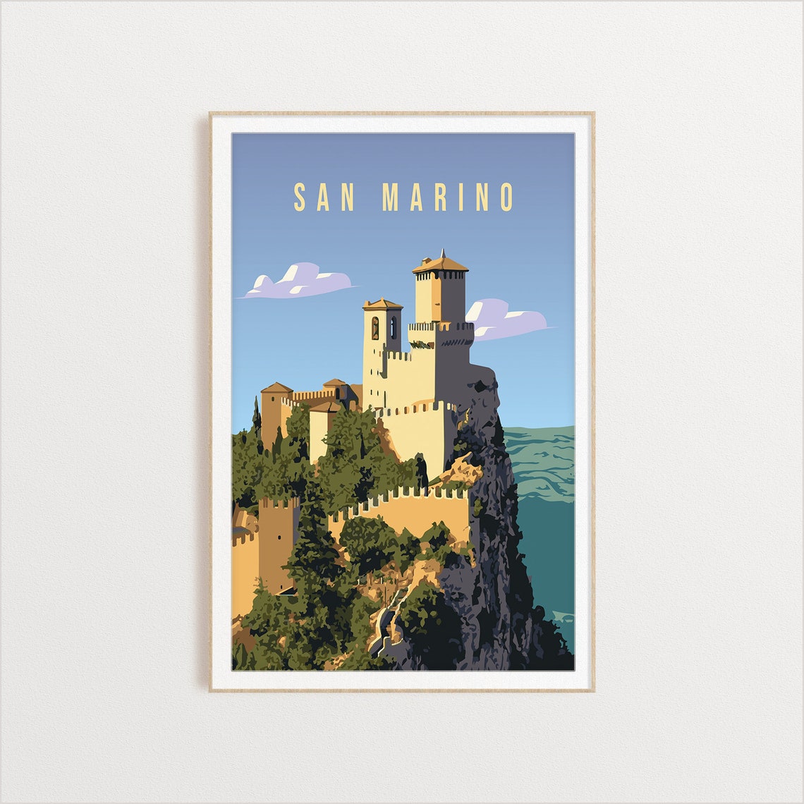 San Marino Country Poster Country Art Country Wall Art Country Print Country Poster Country Print Travel Gift Travel Illustration