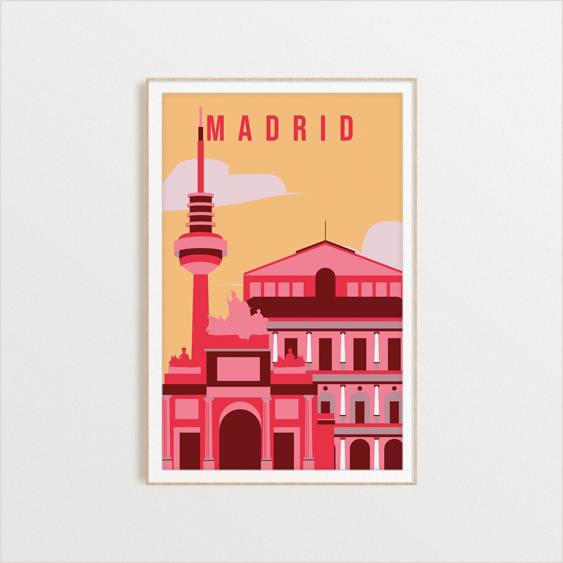 Madrid City Poster City Art City Wall Art City Print World Print Country Poster Country Print Country Art Travel Illustration - Image 2