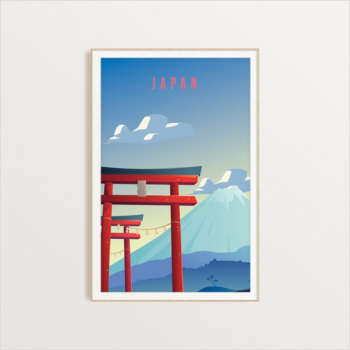 Japan Travel Illustration Art Print, Country Poster - Image 2