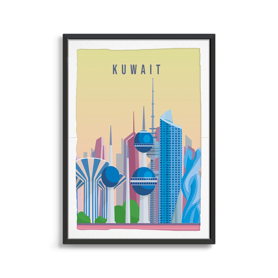 Kuwait Travel Poster, Country City Wall Art - Image 2