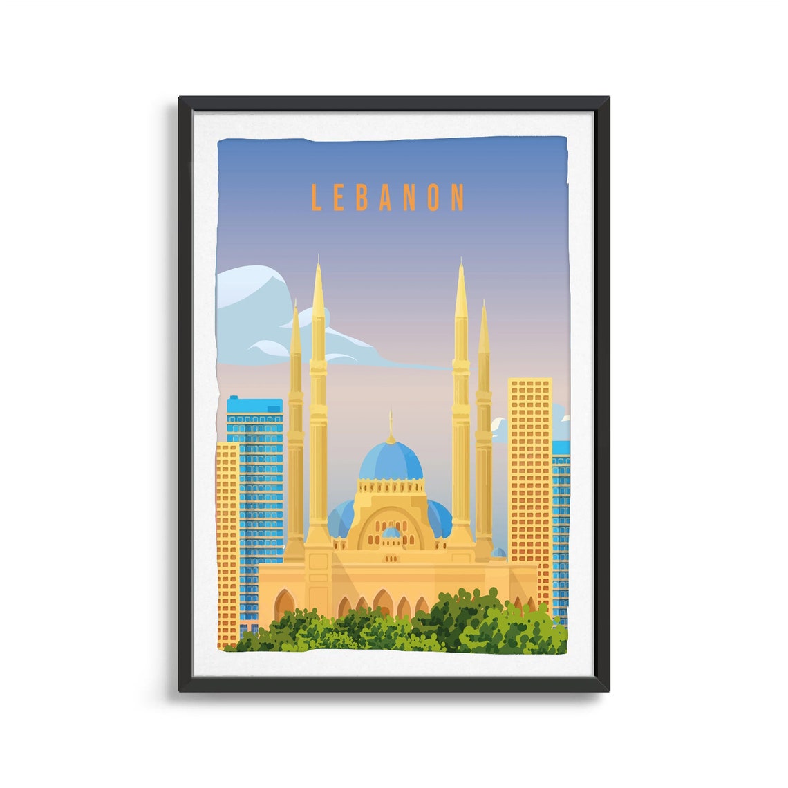 Lebanon Country Poster Art City Wall Art Country Art Country Poster Country Print Country Art Lebanon Travel Illustration - Image 2