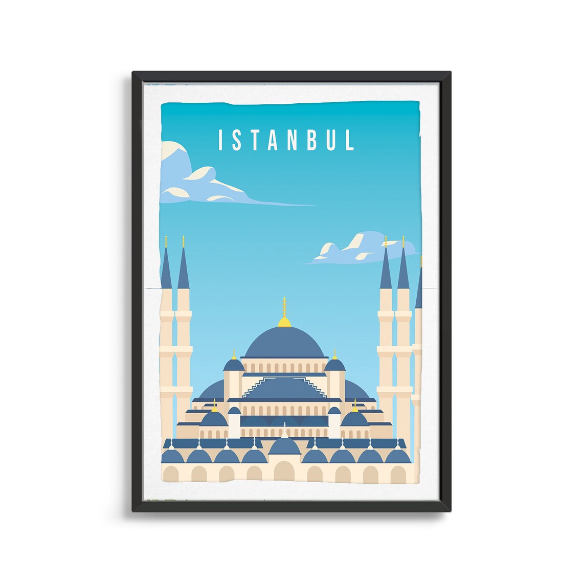 Istanbul Blue Mosque Historic Sultanahmet Landmark Travel Art Poster