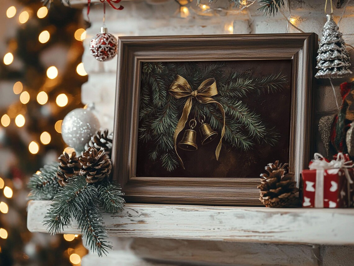 Christmas Pine Tree Winter Holiday Art Print - Image 3
