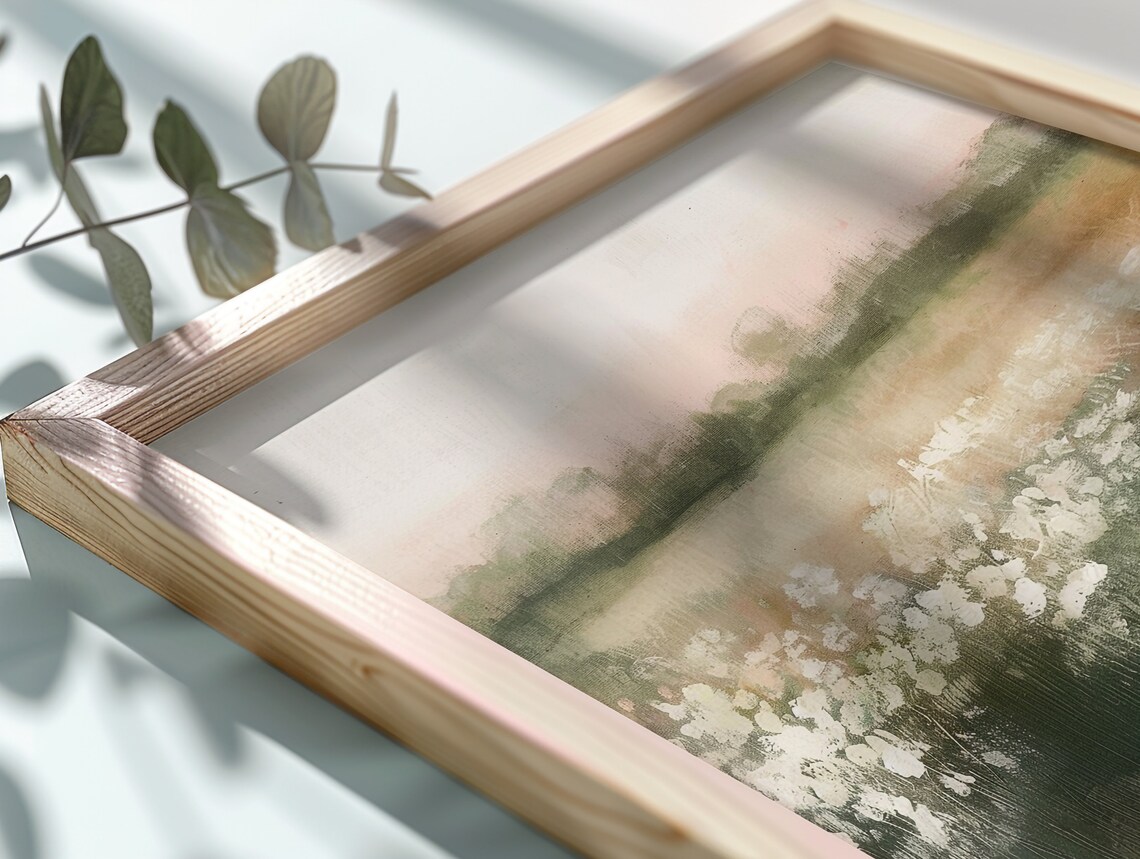 Spring Landscape Vintage Cottagecore Art Print - Image 3