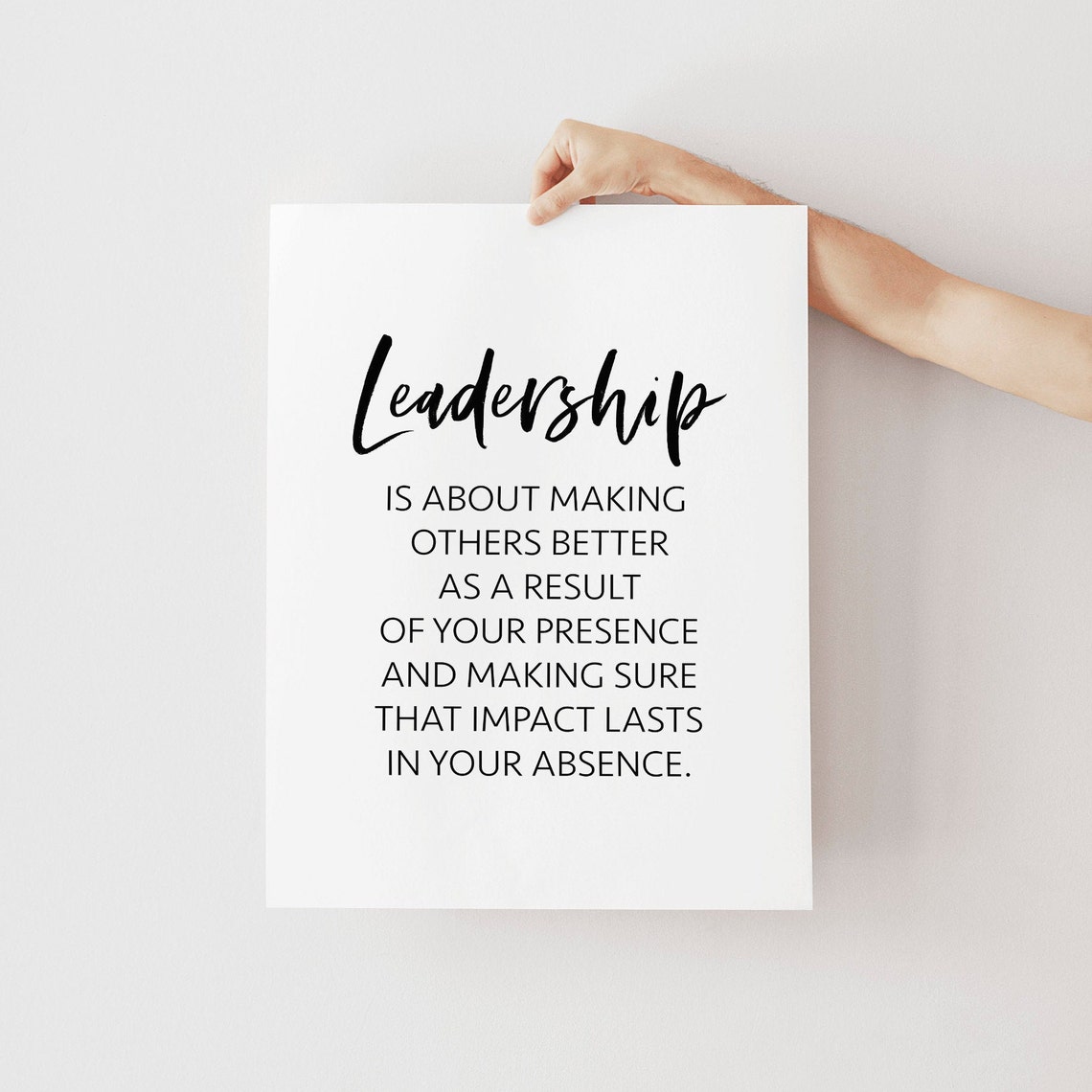 Leadership Is About Making Others Better Quote Office Decor Wall Art - Image 2