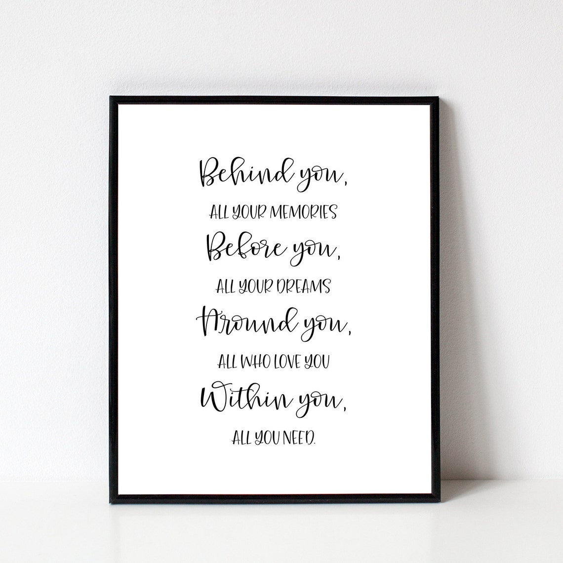Behind You All Your Memories Graduation Quote Calligraphy Wall Art - Image 2