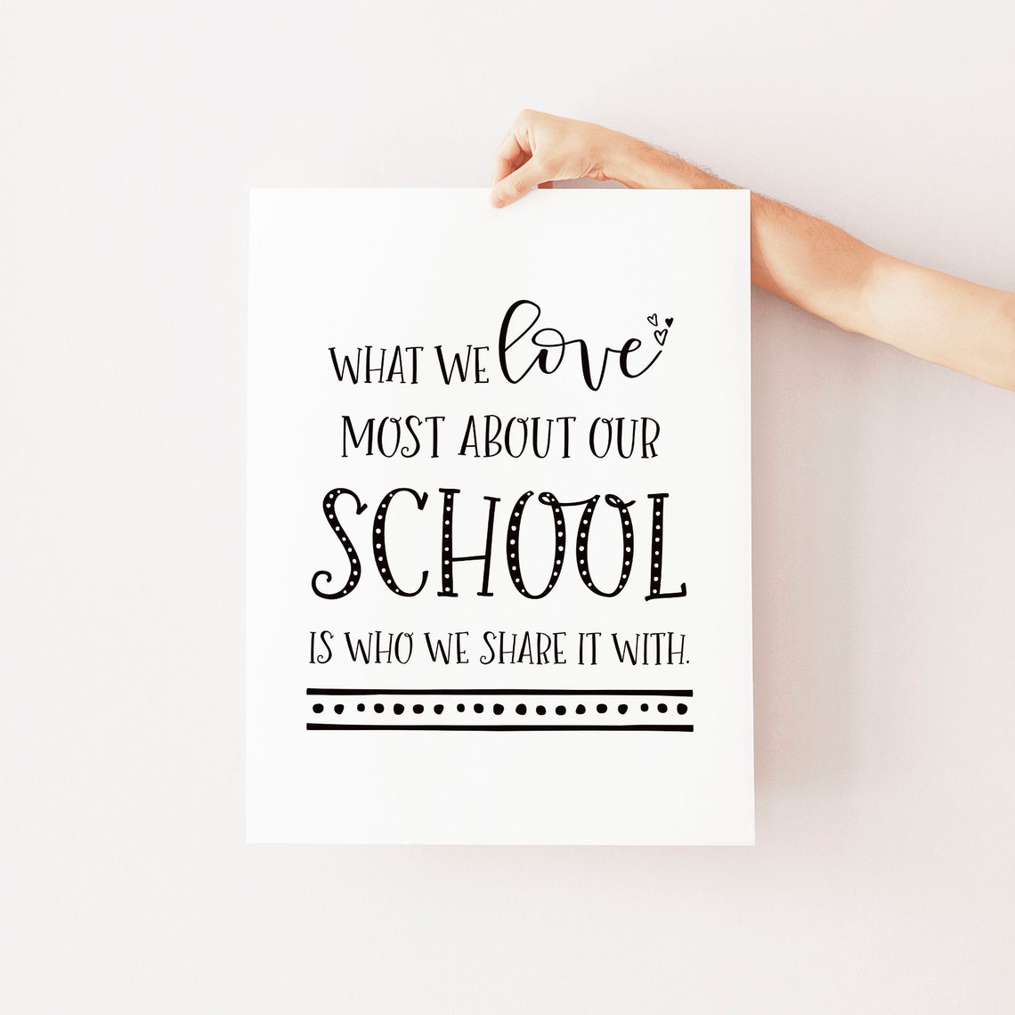 What We Love Most About Our School Back to School Quote Sign Poster - Image 2