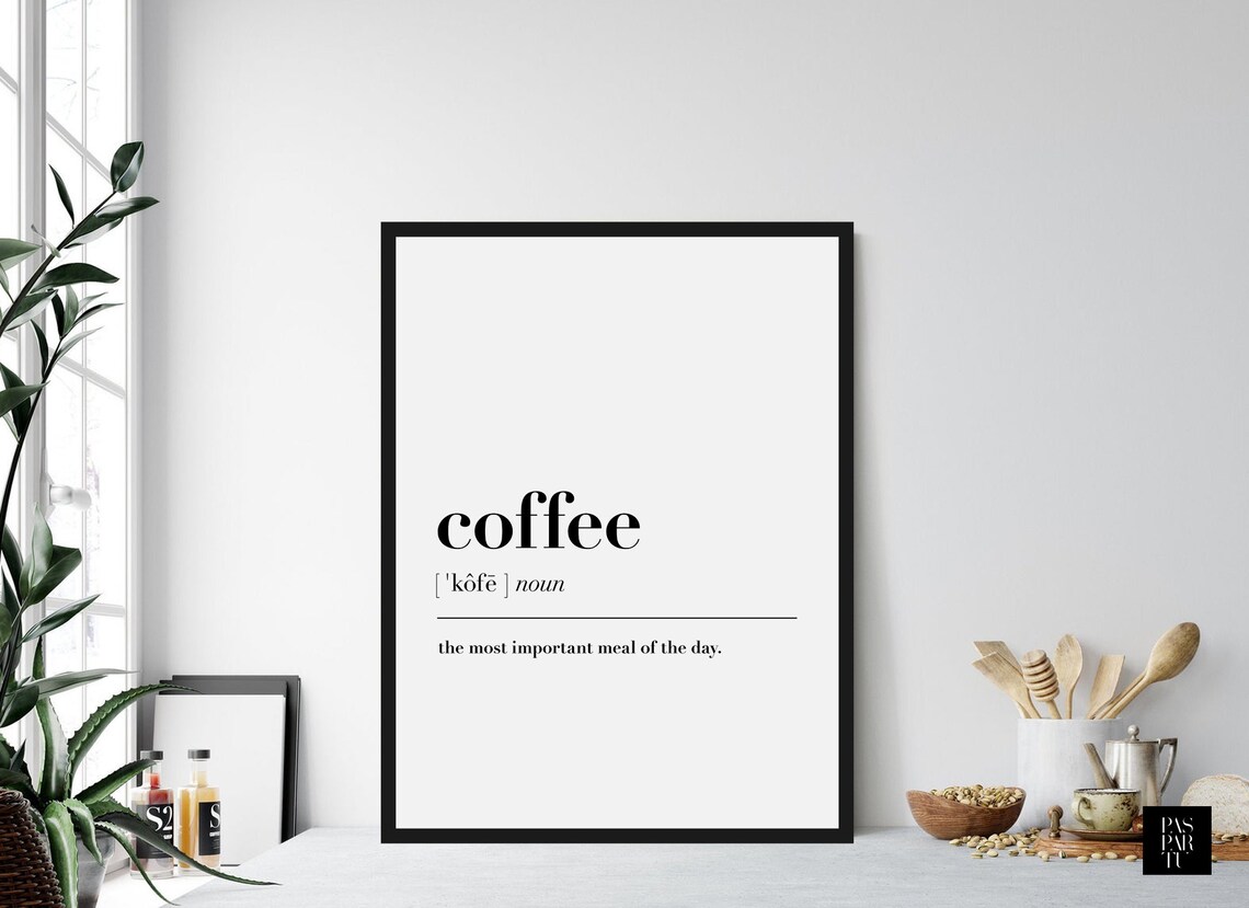 Coffee Definition Funny Kitchen Art Print - Image 5