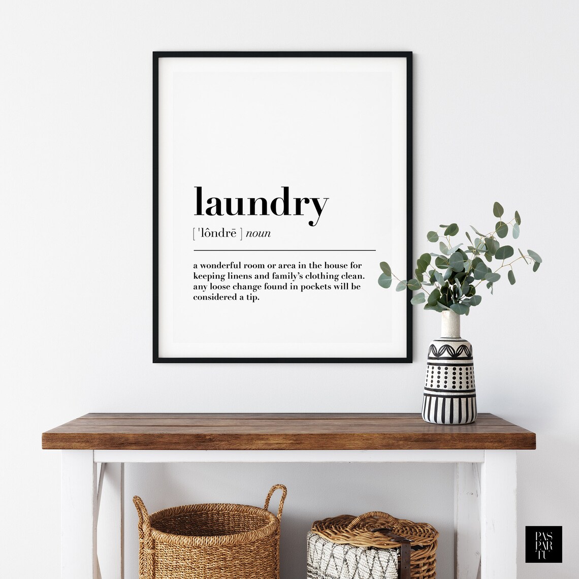 Laundry Definition Typography Poster, Funny Utility Room - Image 4