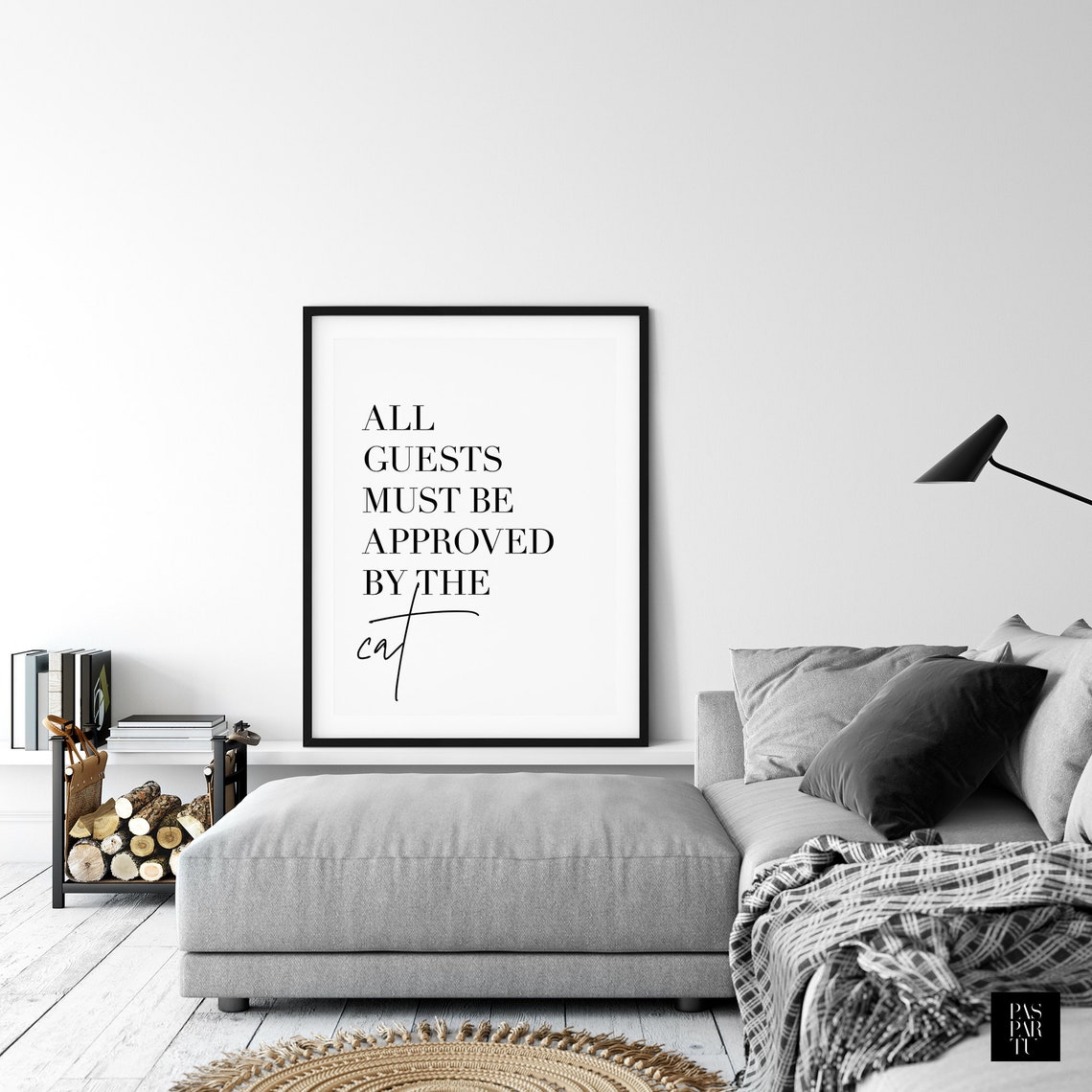 All Guests Must Be Approved By The Cat, Funny Cat Sign - Image 3