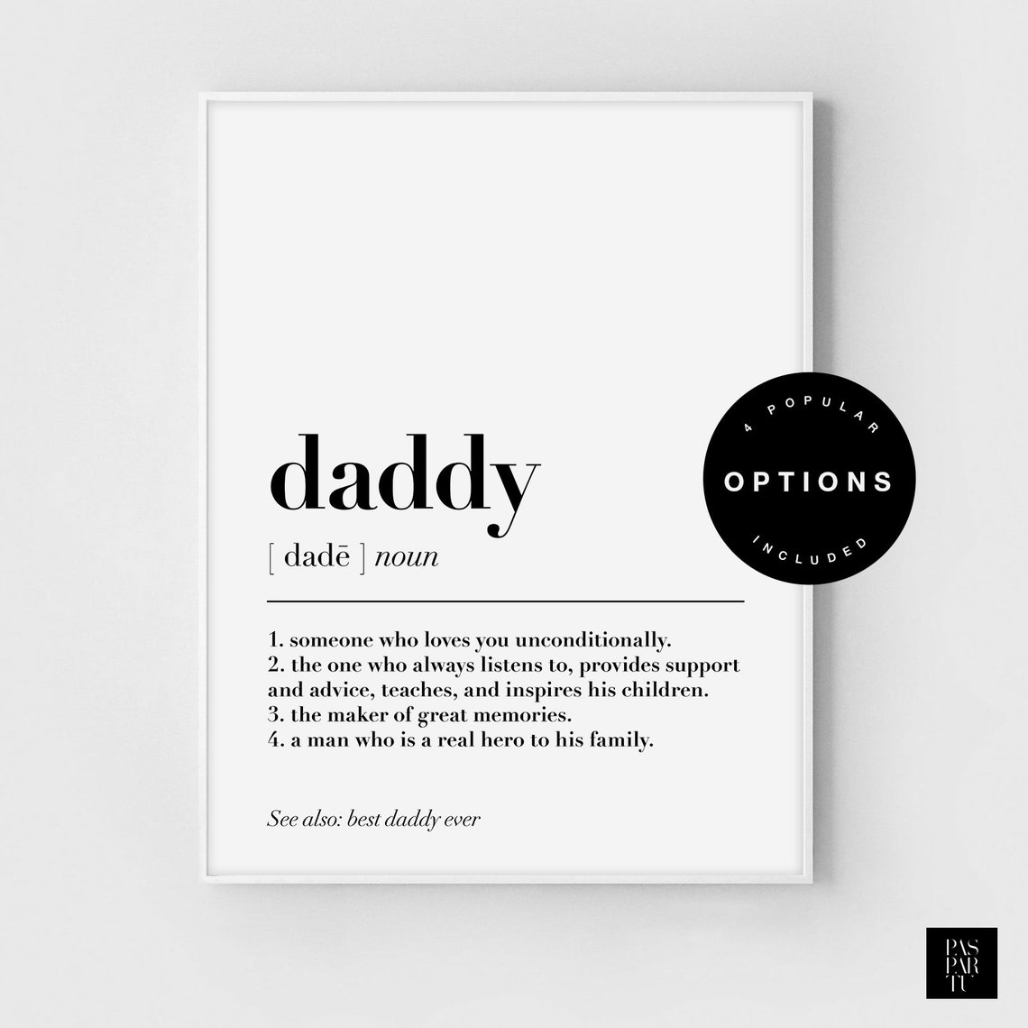 Gift For Dad Print Dad Definition Daddy Definition Dada Funny Definition Father Poster Photo Gift For Dad Fathers Day Gift - Image 4