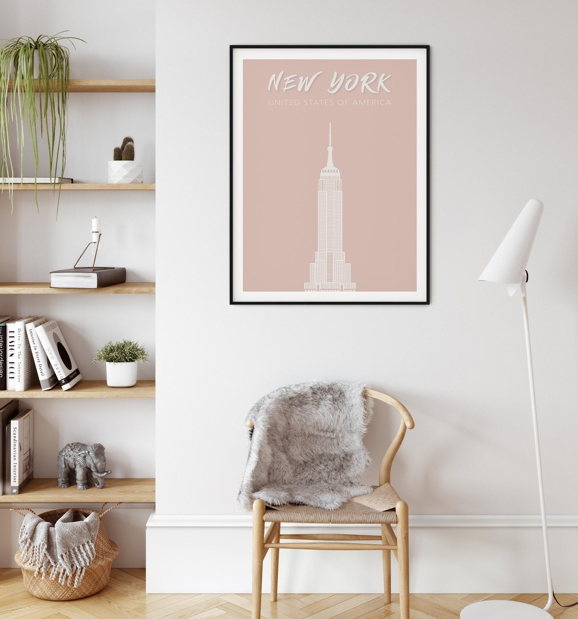 New York Wall Art Pink Print New York Print New York Poster New York Travel Poster Art Travel Print New York - Image 2