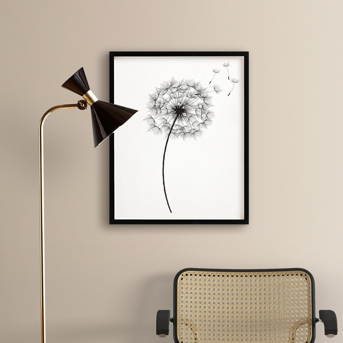 Dandelion Wall Art Print, Minimalist Scandinavian - Image 4
