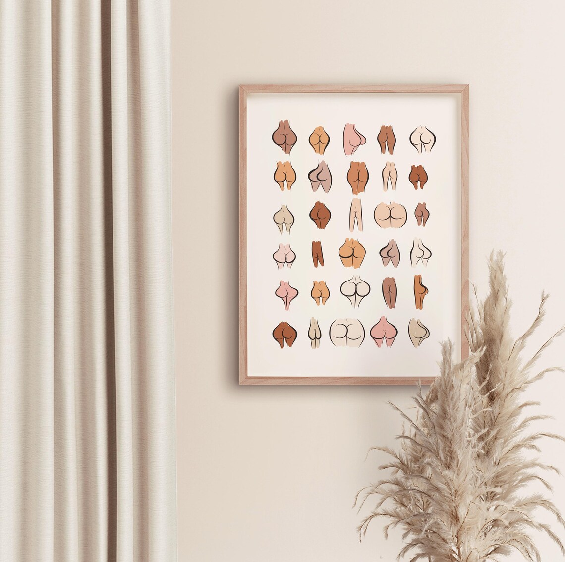 Bum Print Funny Bathroom Humor Art Print - Image 2