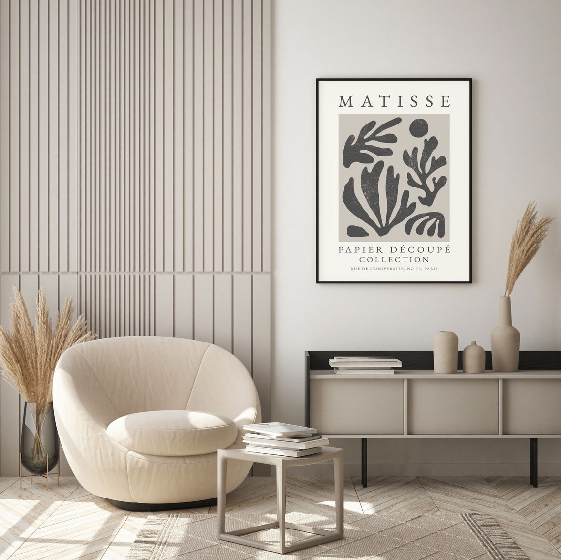 Matisse Print Boho Wall Art Henri Matisse Boho Henri Matisse Print Black Beige Minimalist Print Abstract Print - Image 3