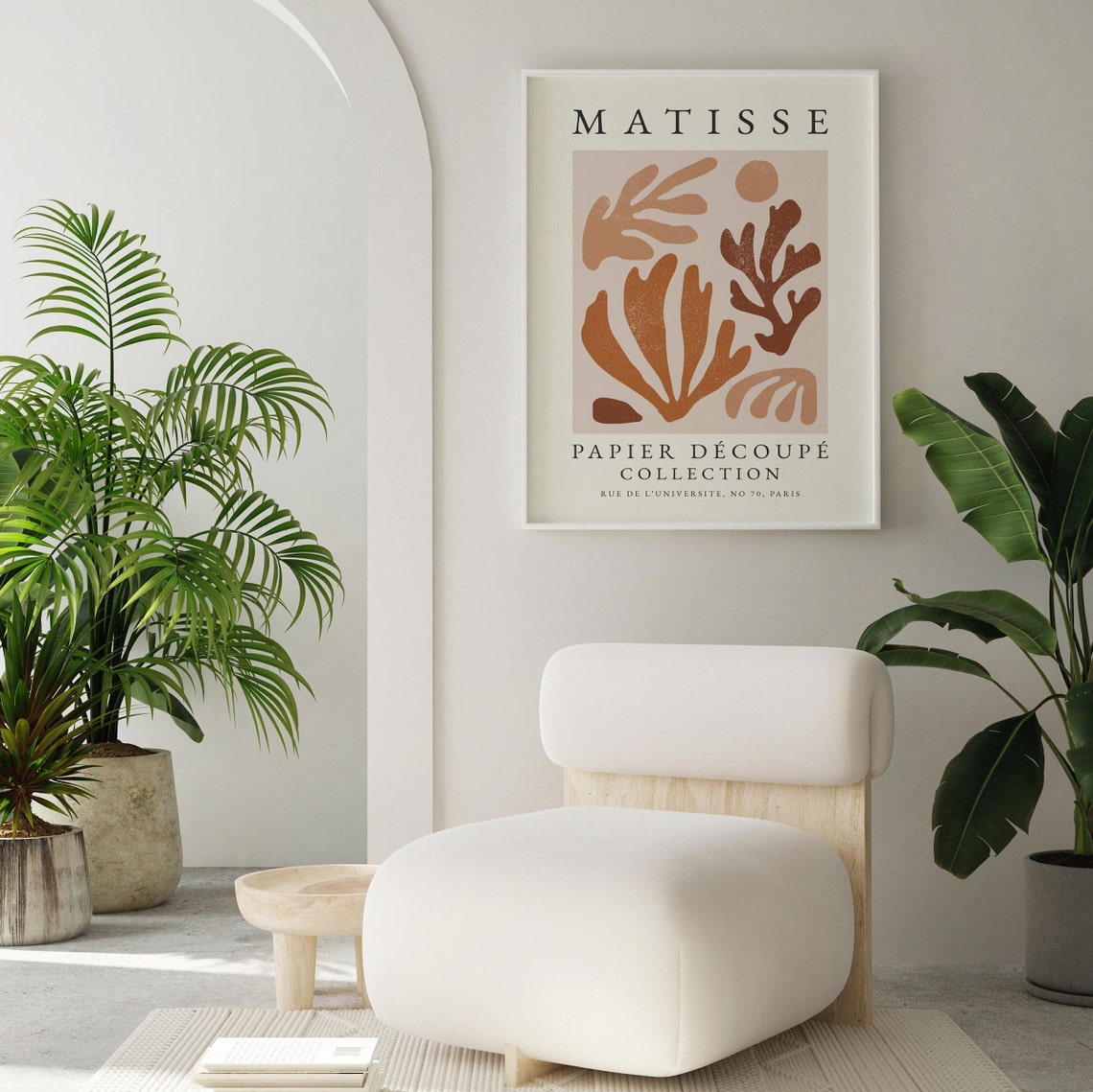 Matisse Print Neutral Print Boho Wall Art Henri Matisse Boho Henri Matisse Print Neutral Matisse Print Abstract - Image 3