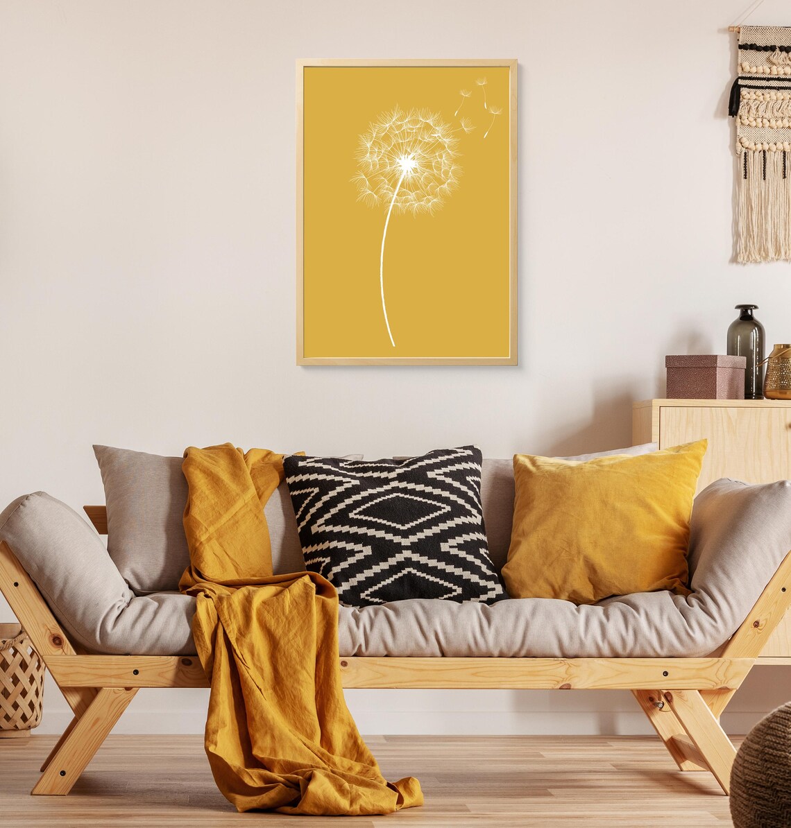 Dandelion Minimalist Art Print, Abstract Modern Decor - Image 3