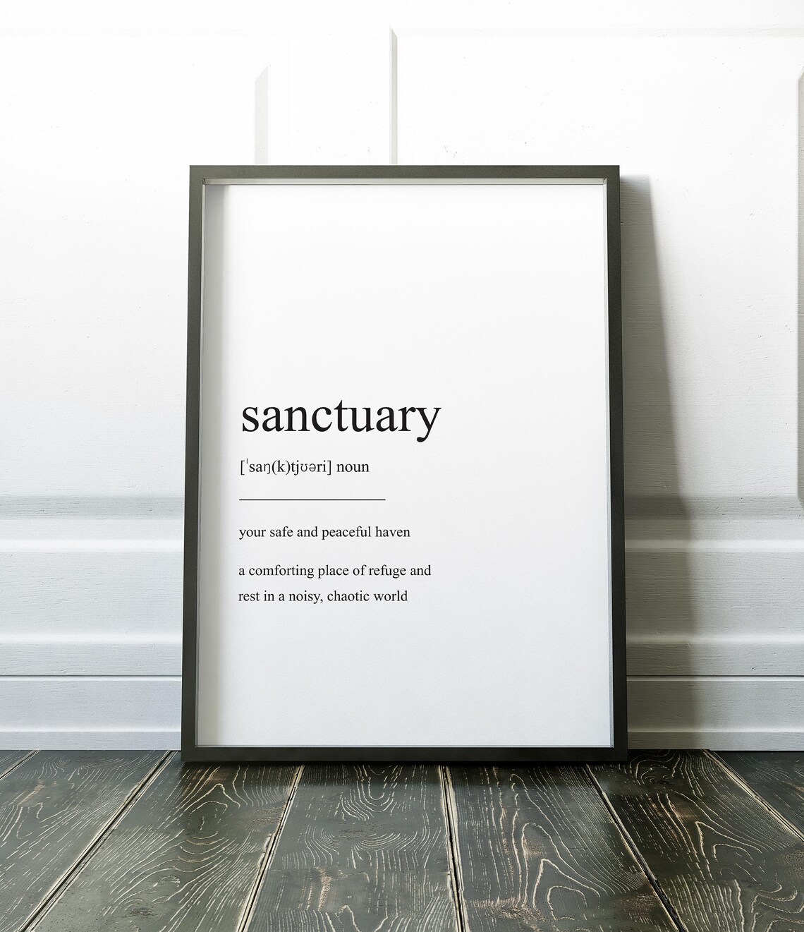 Art Sanctuary Definition, Minimalist Quote Art Print - Image 3