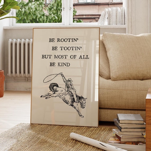 Cowboy Quote Print Minimalist Western Wall Art Horseback Riding Poster Vintage Cowboy Art Wild West Home Decor 1 Print