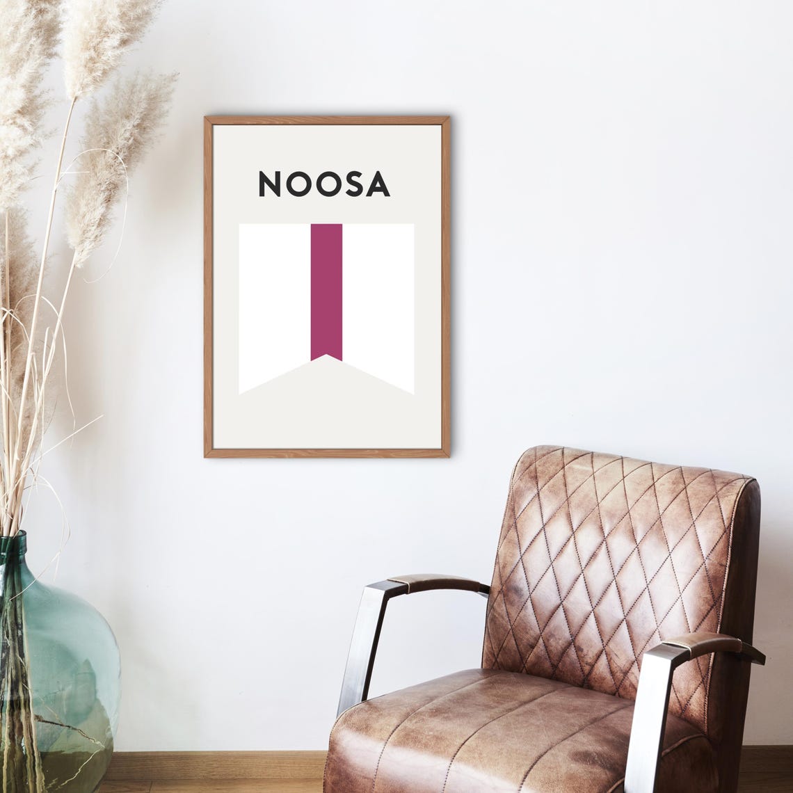 Noosa Surf Lifesaving Beach Flag Coastal Minimalist Art Print - Image 2