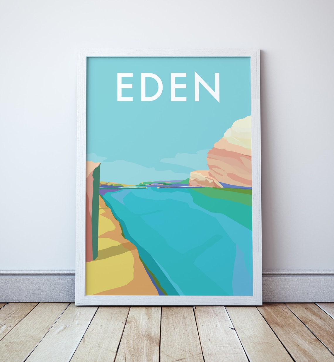 Eden Sapphire Coast Cliffs and Bay New South Wales Art Poster