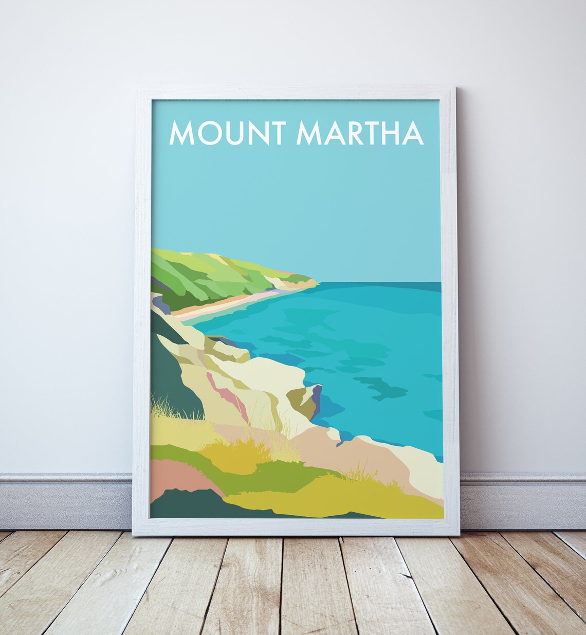 Mount Martha Coastal Cliffs Victoria Mornington Peninsula Art Poster